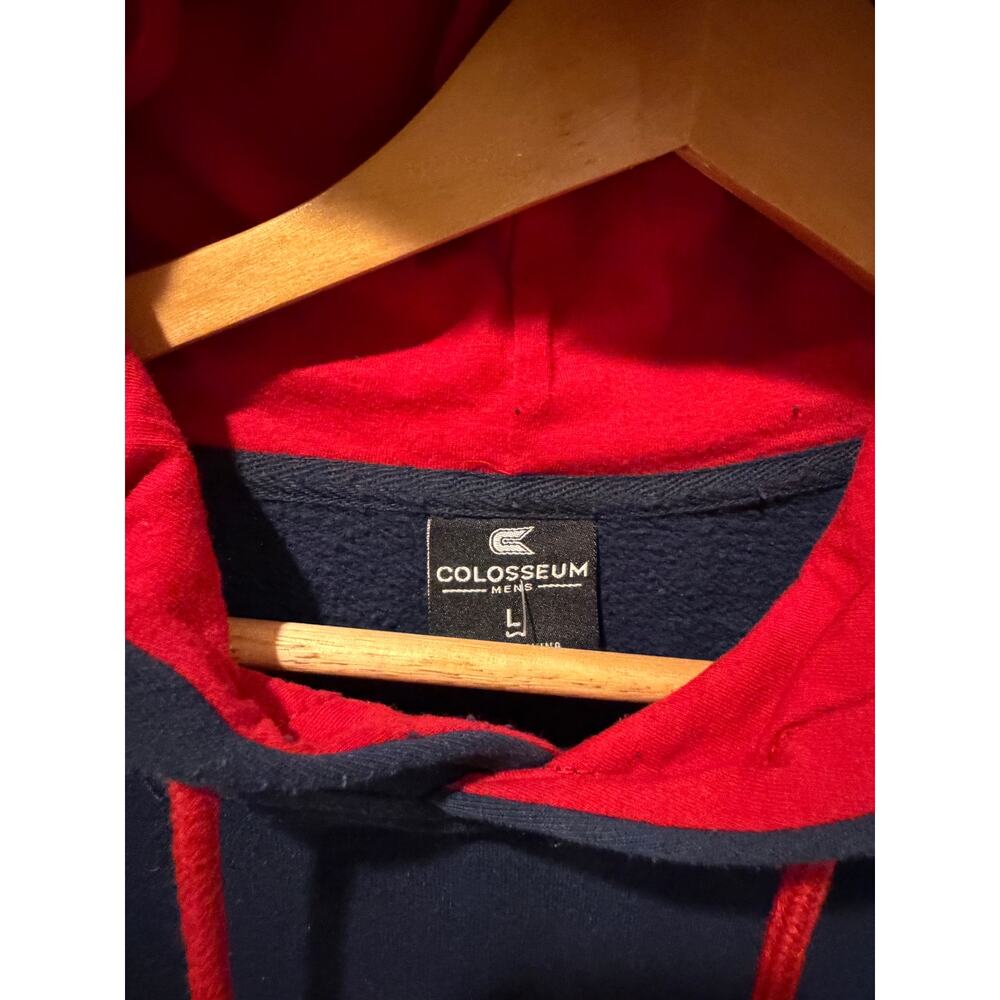 Gonzaga Bulldogs Hoodie Colosseum Men’s Large Navy Red Pullover Sweatshirt - Picture 3 of 6